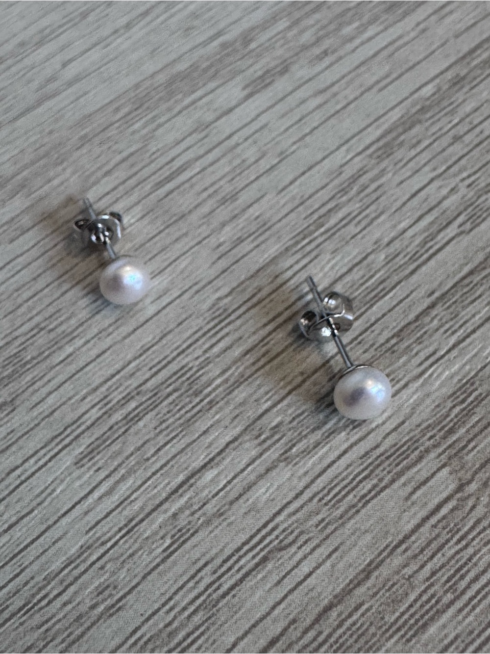 Classic White Pearl Stud Earrings - Unbranded